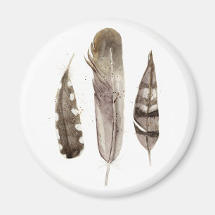Imán Earthtone Feathers II