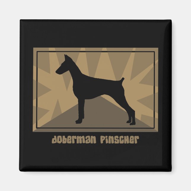 Imán Earthy Doberman Pinscher Magnet (Frente)