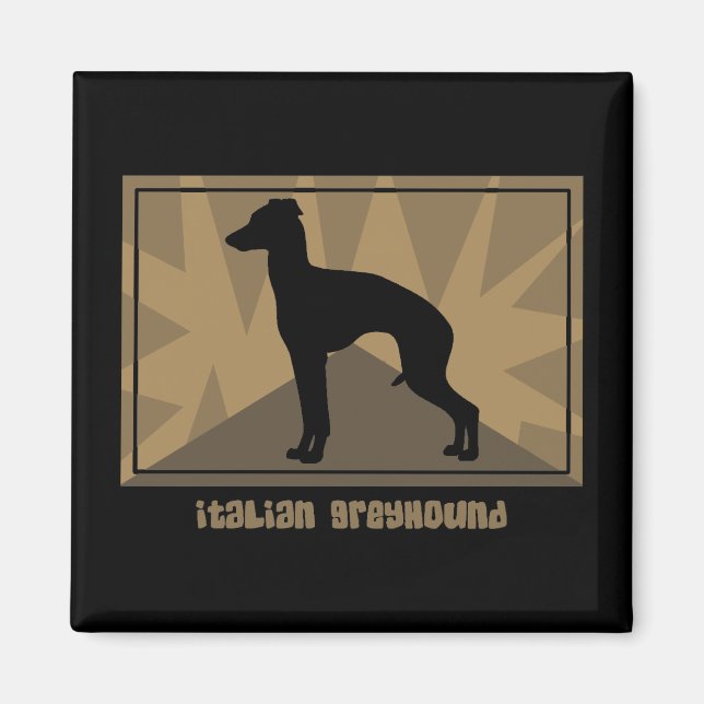 Imán Earthy Italian Greyhound (Frente)