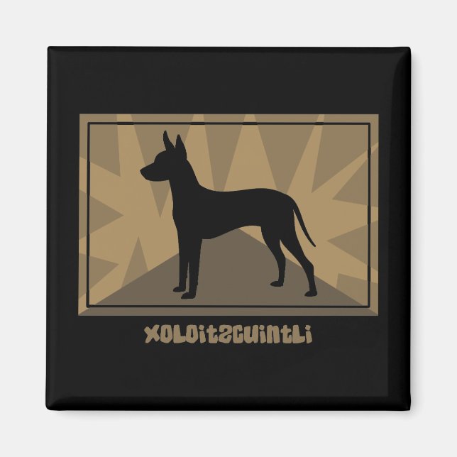 Imán Earthy Xoloitzcuintli Magnet (Frente)