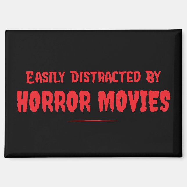 Imán Easily Distracted By Horror Movies Slasher Film (Anverso)