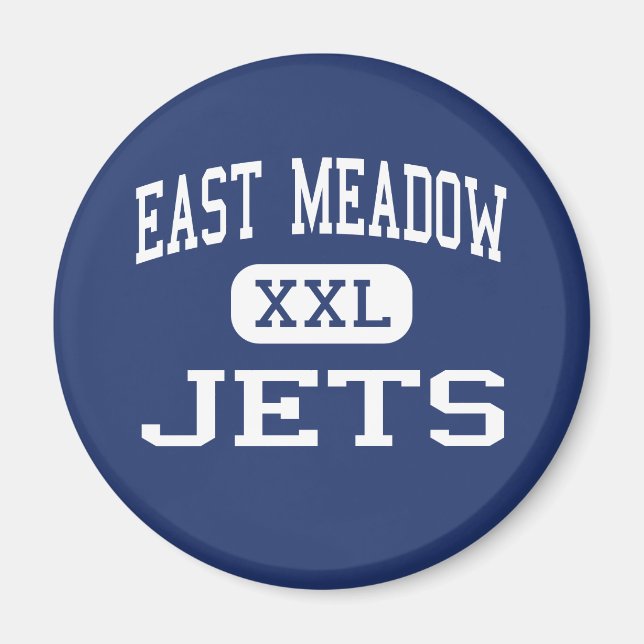 Imán East Meadow - Jets - High-East Meadow Nueva York (Frente)