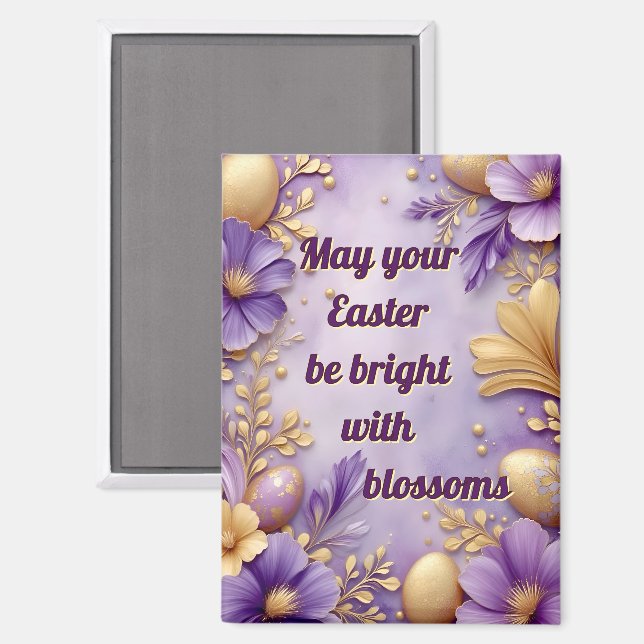 Imán ~ EASTER BE BRIGHT WITH BLOSSOMS ~  Magnet (Anverso/Reverso)