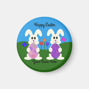 Imán Easter Bunny #5 Round Magnet 
