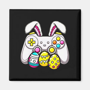 Imán Easter Bunny Gamer Gamepad Huevos Jugando Para Niñ
