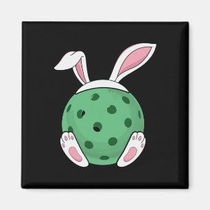 Imán Easter Bunny Pickleball - Fun Easter Pickle Ball R