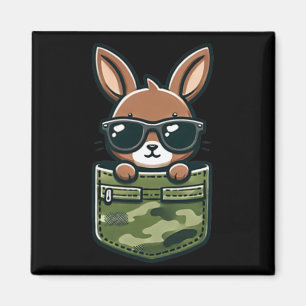 Imán Easter Bunny Rabbit Sungles Pocket Tee Niños