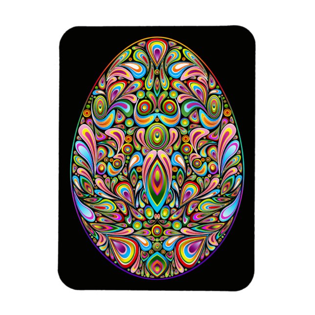 Imán Easter Egg Psychedelic Design Kids Organic T-Shirt (Vertical)