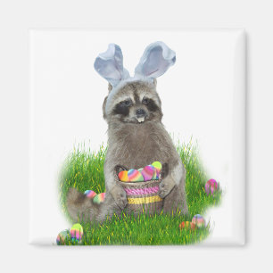 Imán Easter Raccoon Bandit
