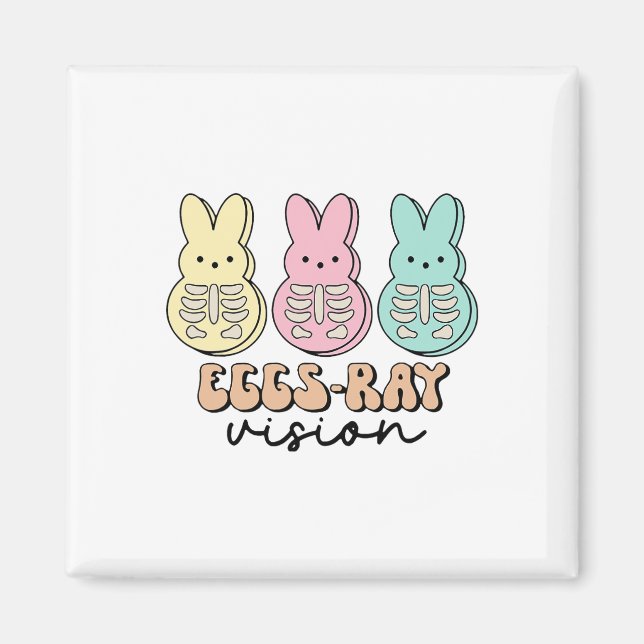 Imán Easter Radiology Bunny Eggs ray Vision Xray Tech R (Frente)