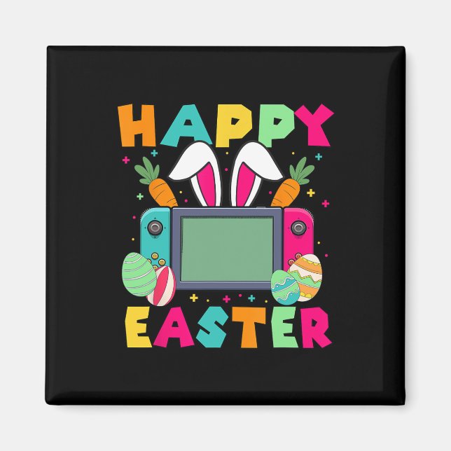 Imán Easter Video Game Bunny Gaming Controller Gamer Bo (Frente)