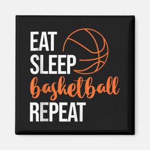 Imán Eat Sleep Basketball Repetir la motivación del dep