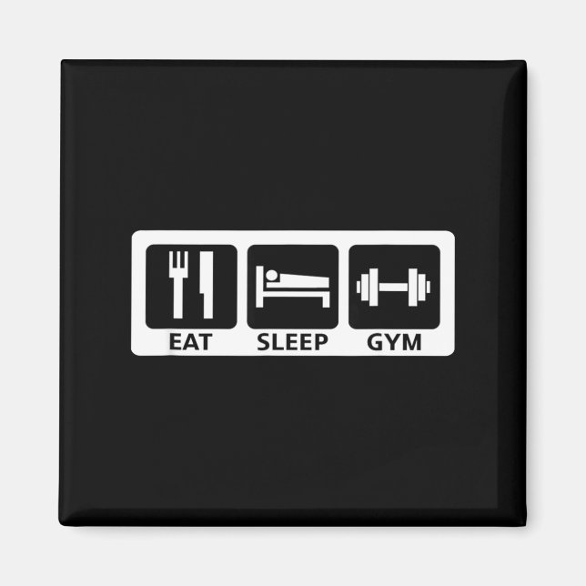Imán Eat Sleep Gym Fitness Trainer Workout Gift  (Frente)