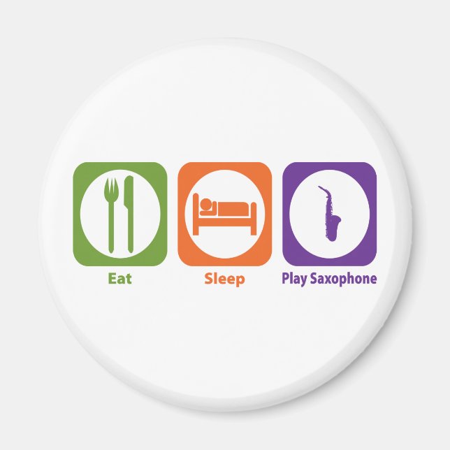 Imán Eat Sleep Play Saxophone (Frente)