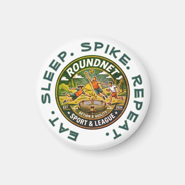 Imán Eat. Sleep. Spike. Repeat. (Frente)