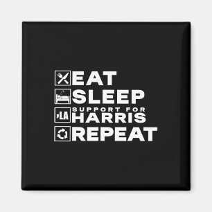Imán Eat Sleep Support Harris Repetir Kamala Harris 202