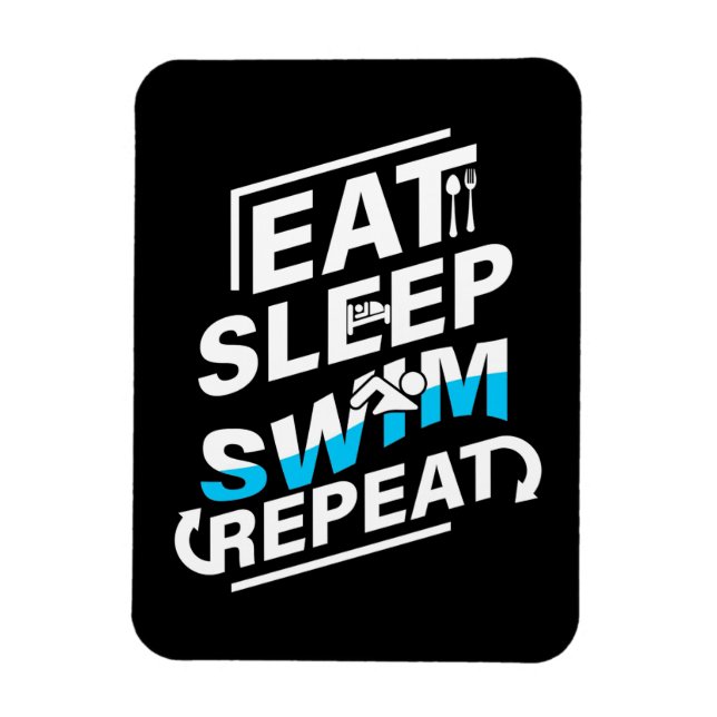 Imán Eat Sleep Swim (Vertical)