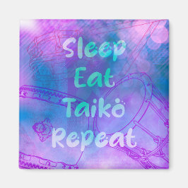 Imán Eat sleep taiko repeat magneet