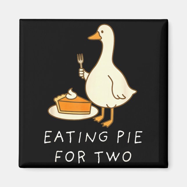 Imán Eating E For Two Silly Goose Baby Announcement Mat (Frente)