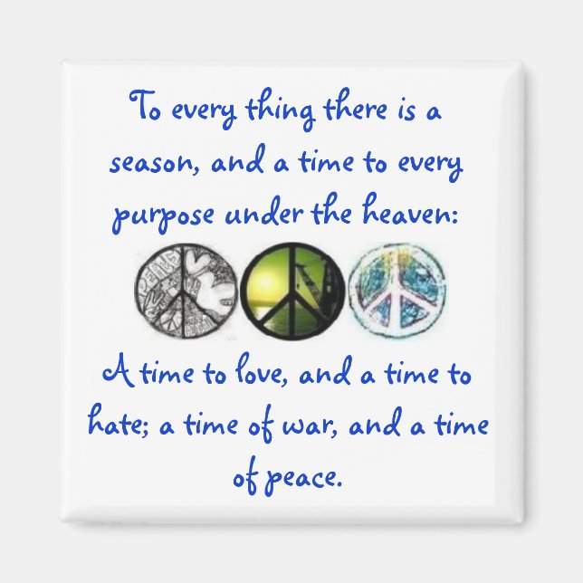 Imán Ecclesiastes 3:8 (Frente)