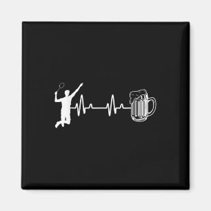 Imán Ecg Heartbeat Badminton Player Shuttle Smas deport
