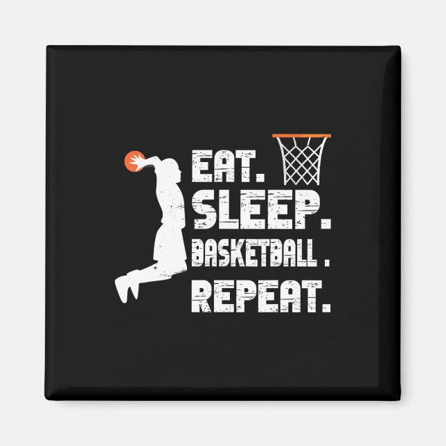 Imán Eche Sleep Basketball Repetir deportes de balonces (Frente)