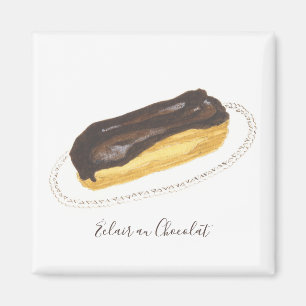 Imán Éclair au Chocolat acuarela