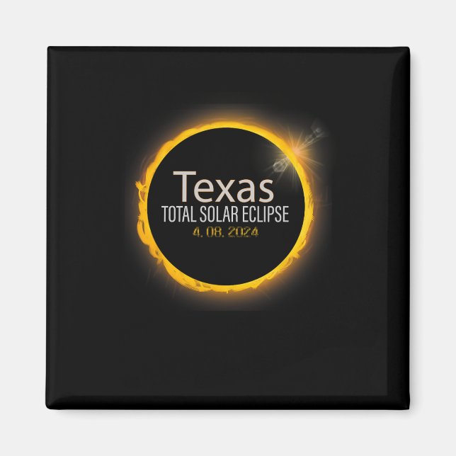 Imán Eclipse 2024 Camisa Eclipse Solar Total Texas (Frente)