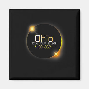 Imán Eclipse 2024 Estado de la camiseta Ohio Eclipse so