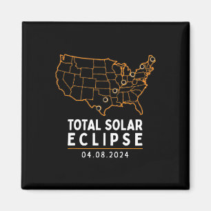 Imán Eclipse 2024 Fiesta América Totalidad Mapa total d
