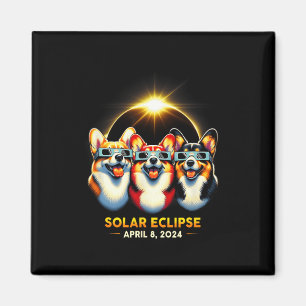 Imán Eclipse Corgi Con Gles Abril 8 2024 Totalidad