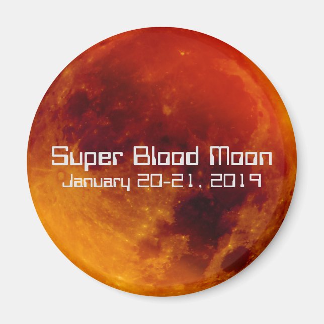 Imán Eclipse de luna Super Sangre 2019 (Frente)