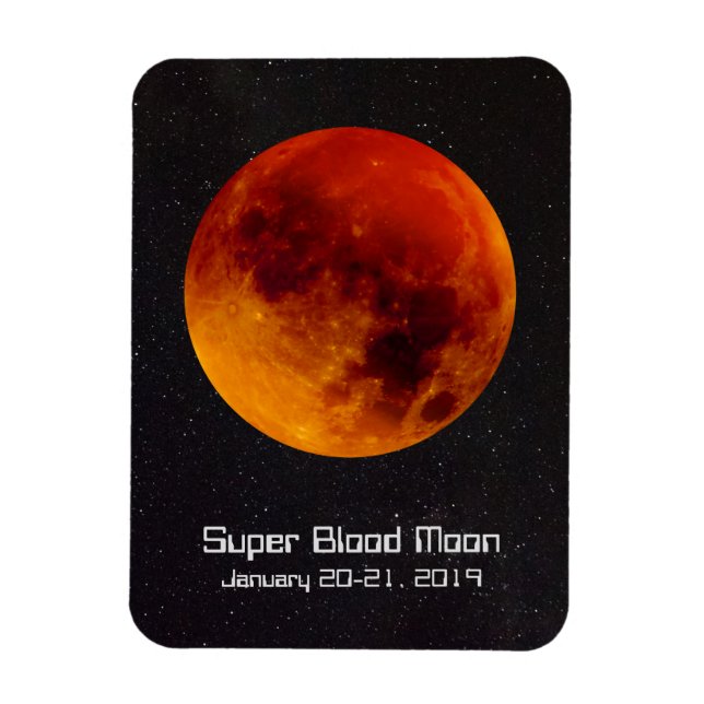 Imán Eclipse de luna Super Sangre 2019 (Vertical)