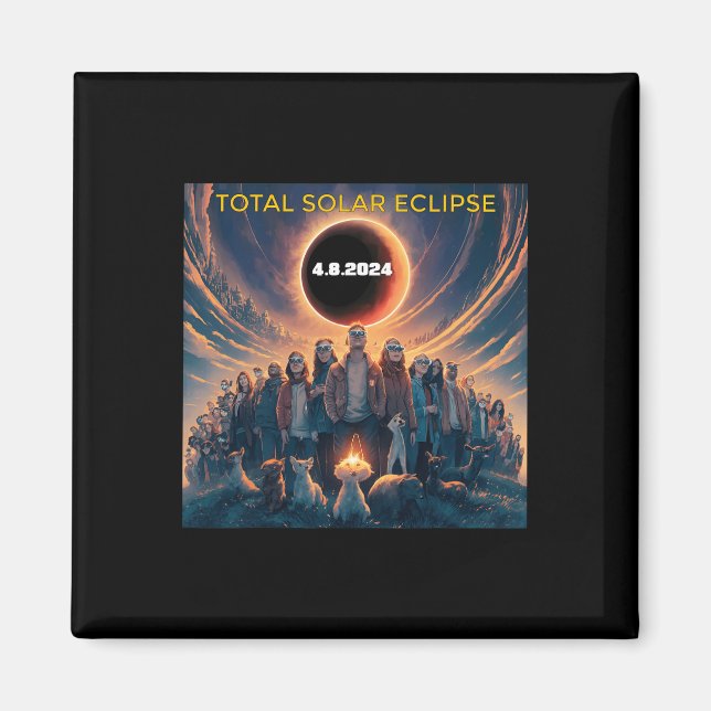 Imán Eclipse Gles Total Eclipse Solar 2024 (Frente)