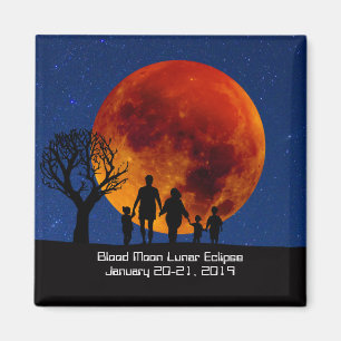 Imán Eclipse lunar de la luna sanguínea 2019