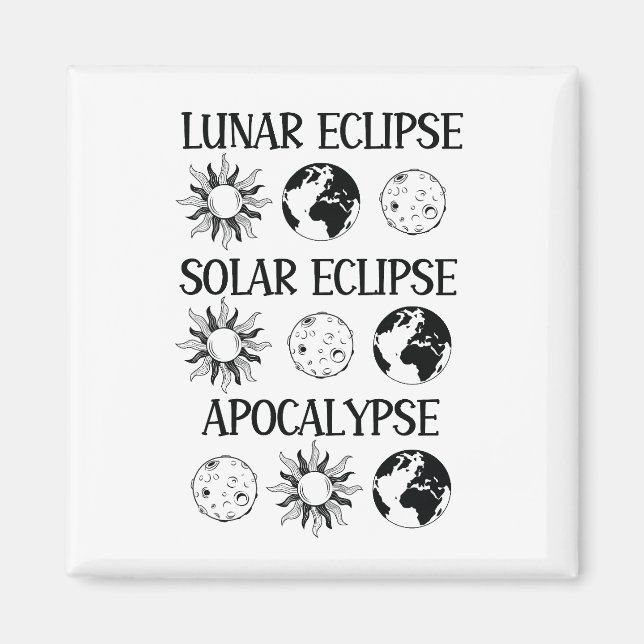 Imán Eclipse lunar Eclipse solar Apocalipsis Espacio di (Frente)