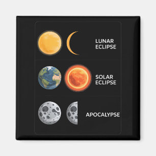 Imán Eclipse Lunar Solar Y Apocalipsis Divertida Cienci