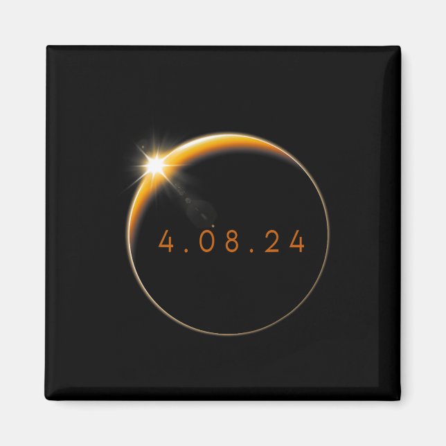 Imán Eclipse solar 2024 040824 Eclipse Mens Mujeres Niñ (Frente)