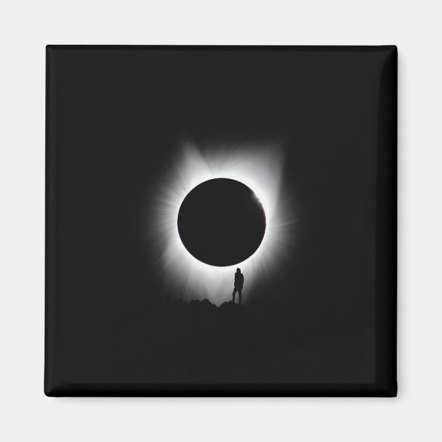 Imán Eclipse solar 2024 Arte de eclipse solar de arte (Frente)