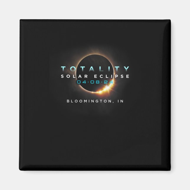Imán Eclipse Solar 2024 Bloomington En Totalidad 04-08- (Frente)