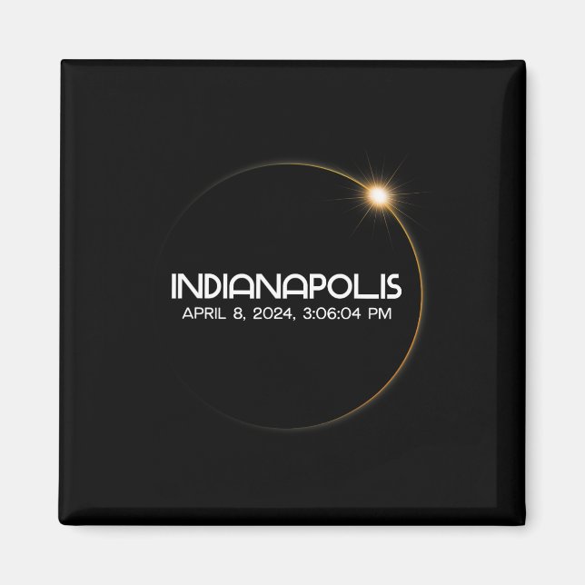 Imán Eclipse solar 2024 Ciudad (Frente)