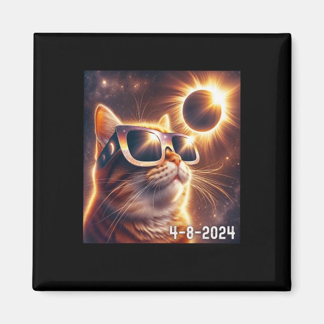 Imán Eclipse Solar 2024 Con Gles (Frente)