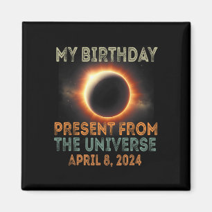 Imán Eclipse solar 2024 Cumpleaños presente 4.8.24 Tota
