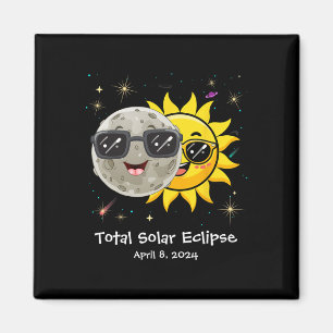 Imán Eclipse Solar 2024 Cute Eclipse Solar Niños Gi