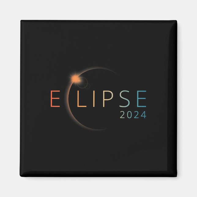 Imán Eclipse solar 2024 Eclipse solar total 4.08.24 (Frente)