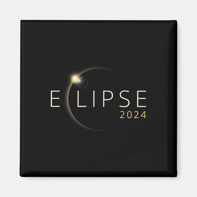 Imán Eclipse solar 2024 Eclipse solar total 4.08.24 5 (Frente)