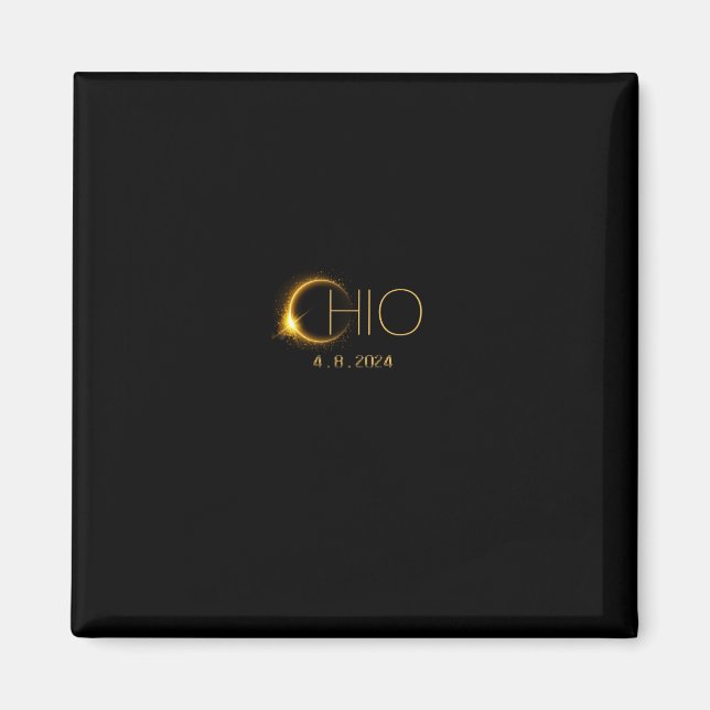 Imán Eclipse solar 2024 Eclipse solar total Ohio (Frente)