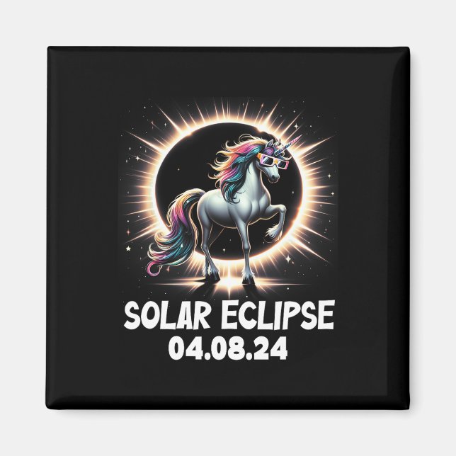 Imán Eclipse solar 2024 Eclipse total 8 de abril 24 Uni (Frente)