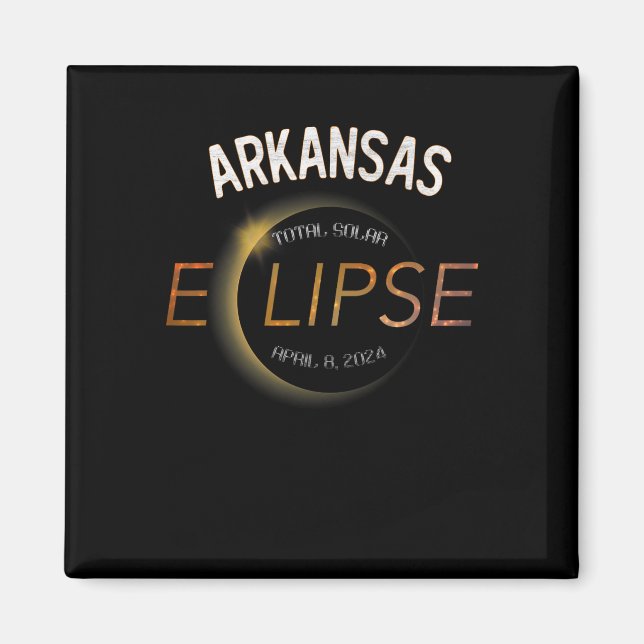 Imán Eclipse solar 2024 Eclipse total de sol Arkan (Frente)