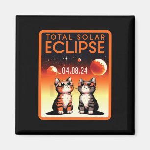 Imán Eclipse solar 2024 Gatos Eclipse solar total 4.08.